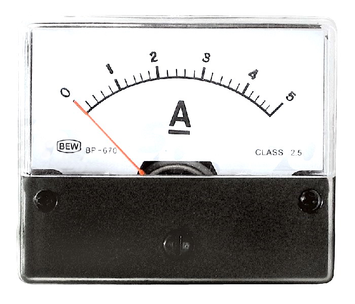 Ampermetru panou, analogic, de curent, panou, 0-5A, CC, 70x60x35mm, BP-670/5A