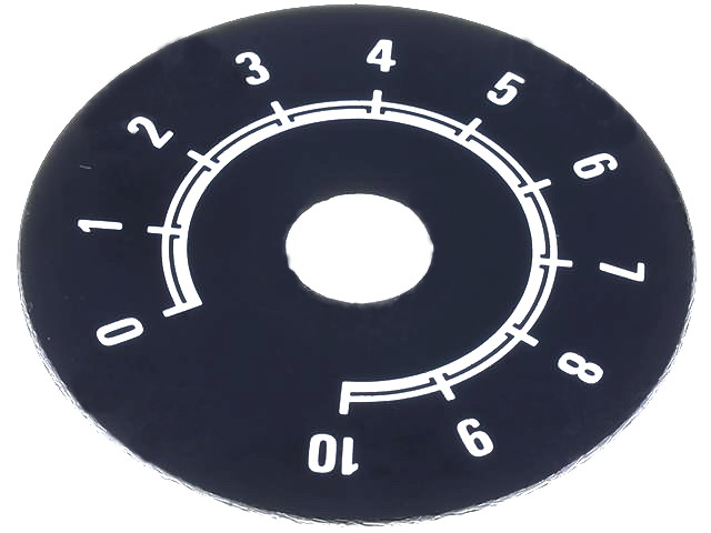 Scala indicatoare, adeziva, diam 50mm, 0-10,  220.107