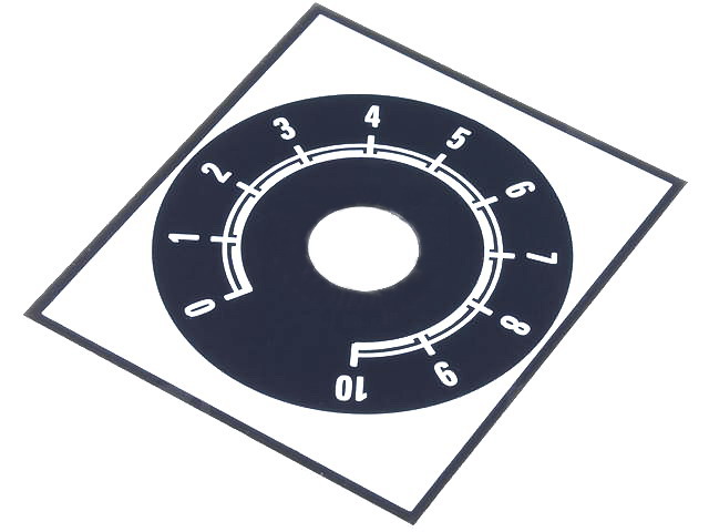 Scala indicatoare, adeziva, 48x42mm, 0-10, 220.203