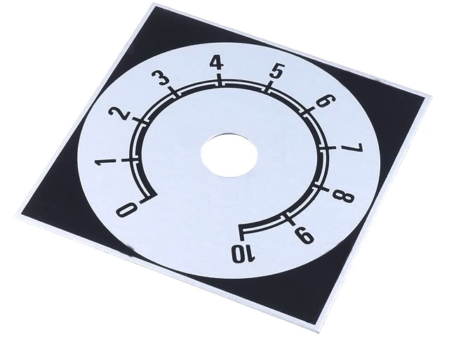 Scala indicatoare, adeziva, 58x58mm, 0-10, 220.205