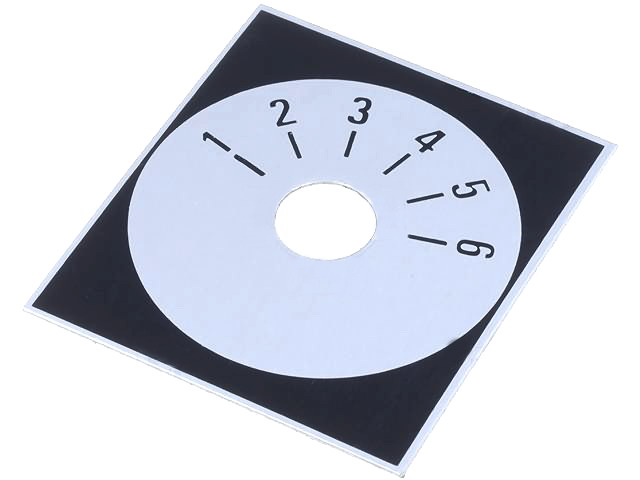 Scala indicatoare, adeziva, 48x42mm, 1-6, 220.306