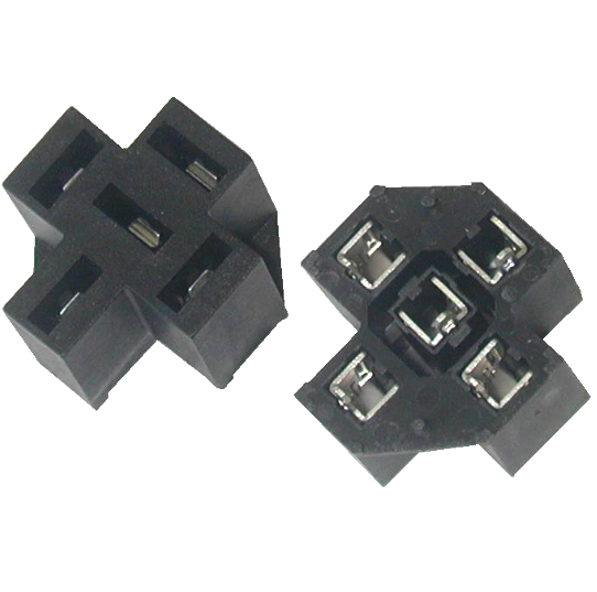 Soclu pentru releu auto, PCB, papuc 6.35mm, 5 pini, ZRA-5