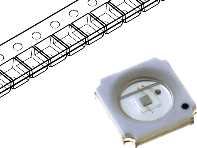 Led putere SMD, 5050, albastru, 800-1200mcd, LL-R5050BC-B4-1B
