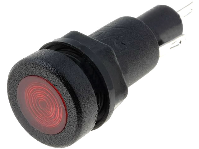 Lampa semnalizare, neon, 14.5mm, 230V, rosie, LS-1-B/R