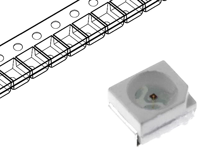 Led SMD, 3528, albastru, PLCC2, 160-350mcd, OF-SMD3528BL