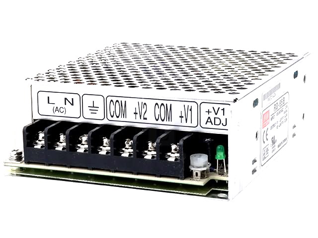 Sursa tensiune dubla, 5VDC/4A, SI 24VDC/2A, AC-DC, RD-65B