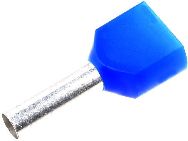 Tub terminal cablu, teaca metalica, izolat, dublu, Cu, 10x2.5mm2, TUL-RI-TW-02510