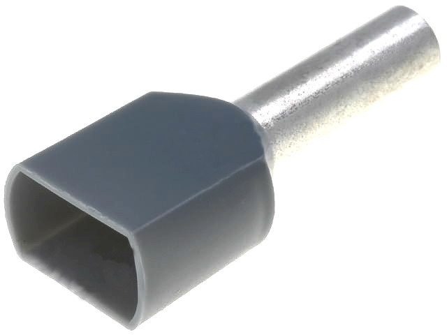 Tub terminal cablu, teaca metalica, dublu, izolat, Cu, 12x4mm2, TUL-RI-TW-04012