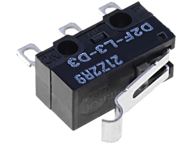 Microintrerupator, SPDT; 3A/125VAC; ON-(ON), D2F-L3-D3, OMRON