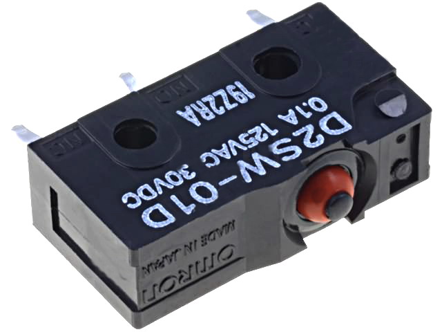Microintrerupator SPDT; 0,1A/30VDC; ON-(ON); D2SW-01D OMRON