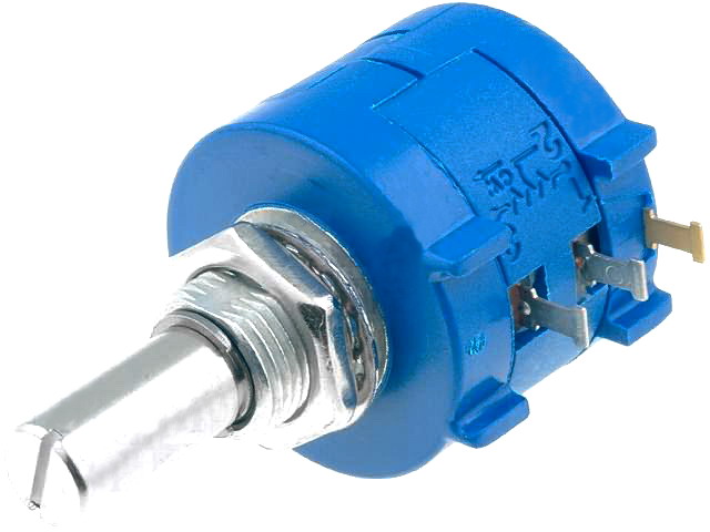 Potentiometru 10k, multitura, 2W, 10 ture, ax 6.35mm, 3590S-2-103L, BOURNS