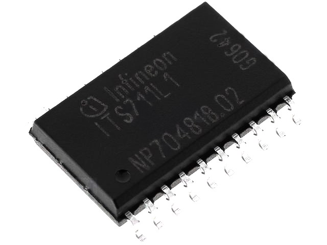 ITS711L1, driver; high side switch; 1,7A, 4 canale, INFINEON