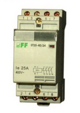 Contactor 25A, 3xNO, 230VAC, AC1, 2 module, ST25-30, F&F