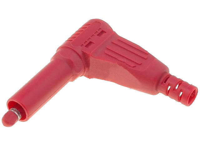 Mufa banana rosie; 32A; 4mm, 1000V CAT II, BAP-100-R