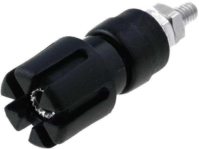 Soclu banana 4mm; 30A; 60VDC; negru, CL159709