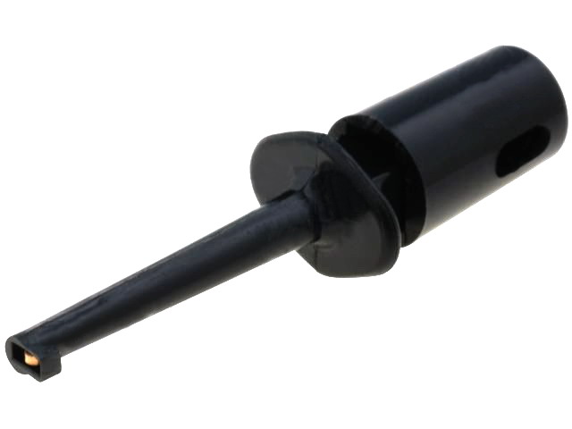 Clips negru, de masurare, cu carlig; 0.3A; 60VDC, D-6011