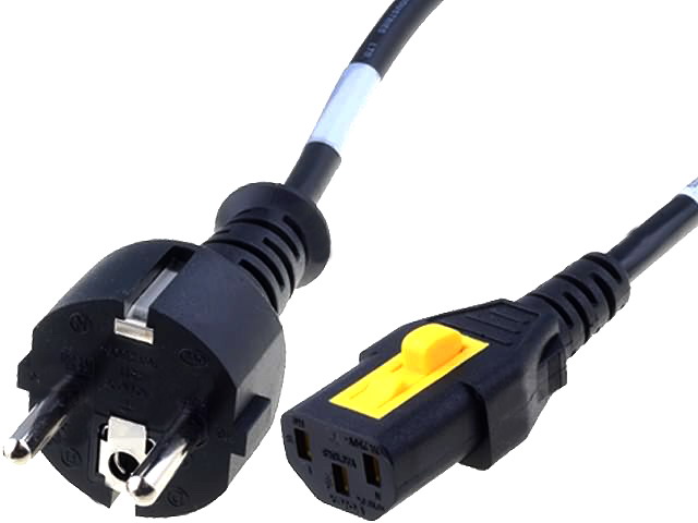 Cablu alimentare PC, CEE 7/7 (E/F) mufă, IEC C13 mamă; 10A, 1,5m; negru, 6051.2063