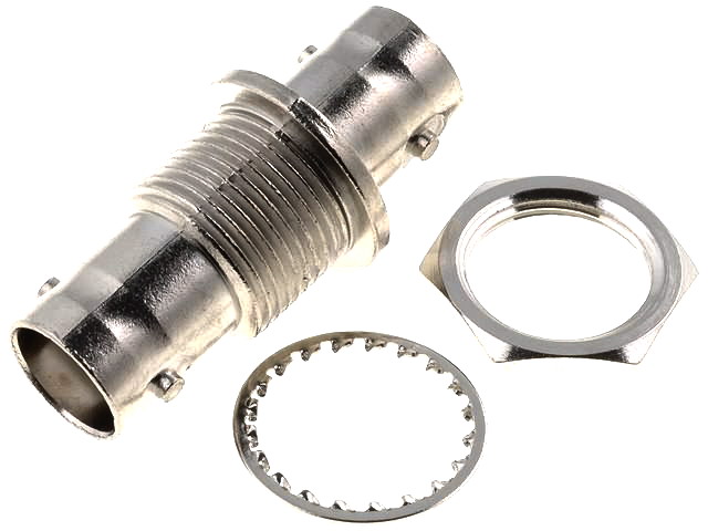 Adaptor BNC, montare panou, 2x soclu, 50 OHMI, BNC-128