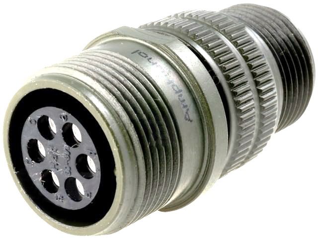 Conector militar, 6 pini, mama, 13A, DS3101A14S-6S