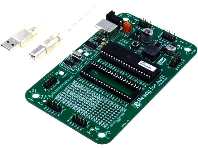 Kit dezvoltare, AVR; ATMEGA16; UART; IDC10; USB, MIKROE-977