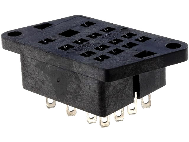 Soclu releu, Solder, 14 Pins, 6 A, 240VAC, seria PT,  PT78600, SCHRACK