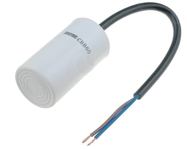 Condensator pornire motor, 2.5uF, 450V, fir, CBB60H-2.5/450, SR PASSIVES