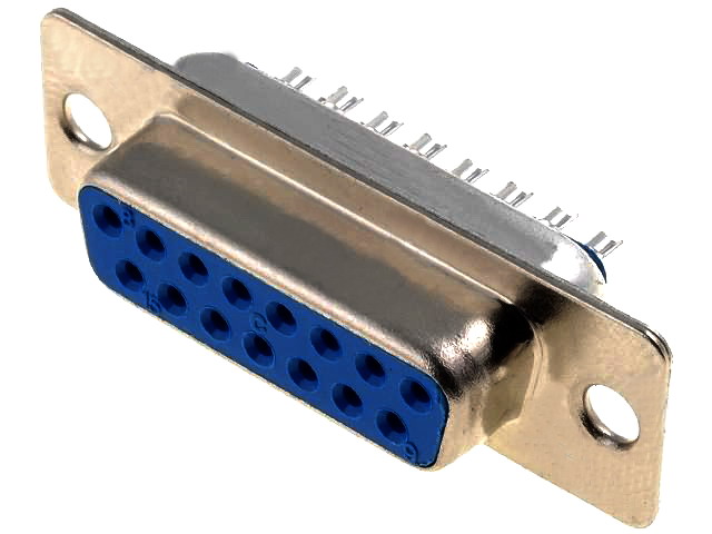 Conector 15 pini, D-Sub, mamă; pe cablu, DSC-115