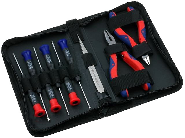 Trusa scule si surubelnite, 9 piese, geanta, GT-128