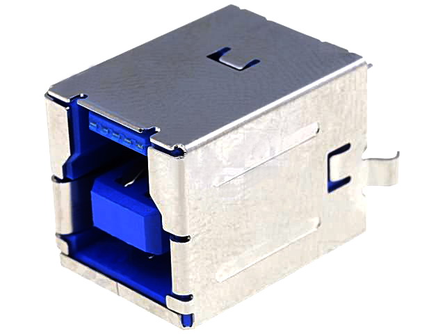 Soclu USB-B; USB 3.0, pentru PCB; THT; drept, TUEB9F1D1Y
