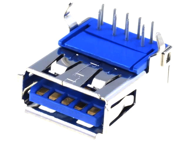 Conector USB-A, USB 3.0, soclu pcb, USBA-G3.0