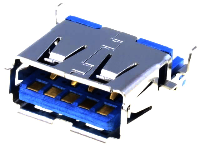 Conector USB, USB A; SMT, USBA-GO3.0/SMD