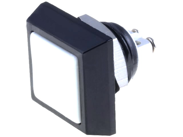 Întrerupător antivandal, OFF-(ON), SPST-NO, 2A, 2 PINI, M12, orificiu montare Ø12mm, V12S-10W-A