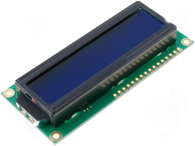 Display LCD, 16x2, 80x36x13mm, albastru, LED, RC1602B2-BIW-CSV