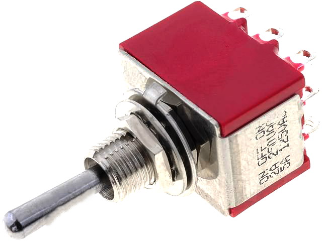 Intrerupator basculant 3P3T; ON-OFF-ON; 5A/125VAC, orificiu montare Ø6.35mm, IC3201T1B1M1QE