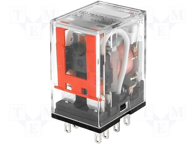 Releu 220VAC, 10A, DPDT, MY2N-220/240AC