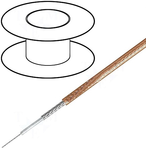 Cablu coaxial, RG178, 50 ohmi, RG178BU, diametru exterior, 1.8mm, TASKER