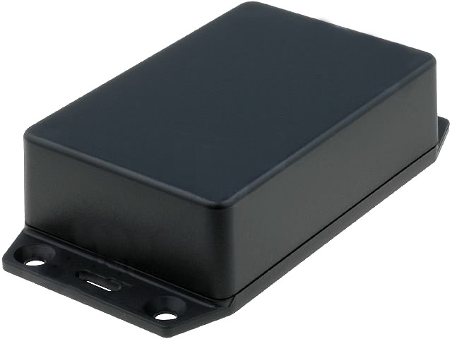 Cutie plastic, 85x56x21mm, lame de fixare, 1591XXMSFLBK