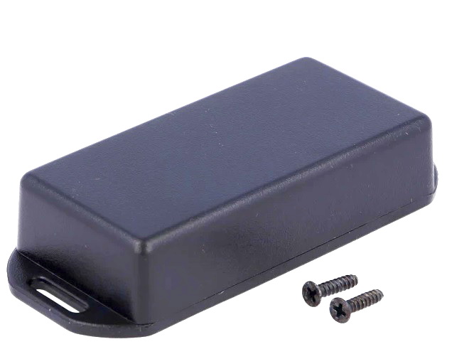 Cutie plastic, 80x40x20mm, lame fixare, 1551KFLBK, HAMMOND