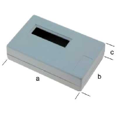 Cutie plastic, decupare display, 118x74x29mm, ABS-33A