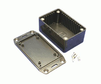 Cutie plastic, 112x62x31mm, lame de fixare, HM-1591BFLBK