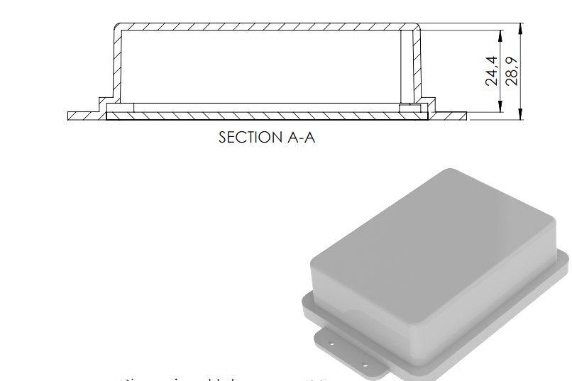 Cutie plastic, 100x74x28mm, ABS-29