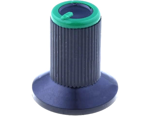 Buton rotativ; cu flansa; ax 6mm, neagru, GTC6M-18X19-ZI