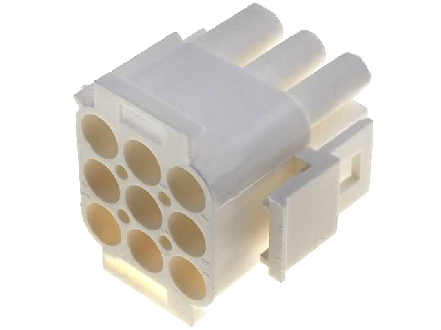 Mufa 9 pini, cablu-cablu, tata, mama, MATE-N-LOK, pas 6.35mm, 350720-4