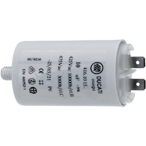 Condensator 1uF, pornire motor, papuci, surub, 475V, 4.16.17.01.64, DUCATI