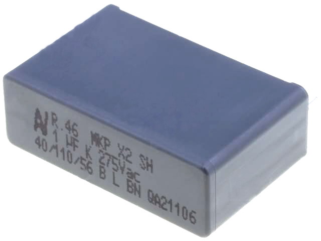 1uF/275VAC, condensator X2, RM27.5, KEMET