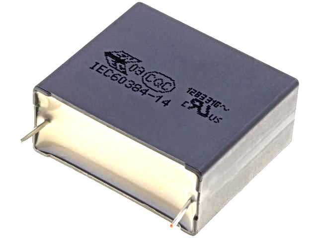 2.2uF/275VAC, condensator X2, RM27.5mm, R46KR422000M1K, KEMET