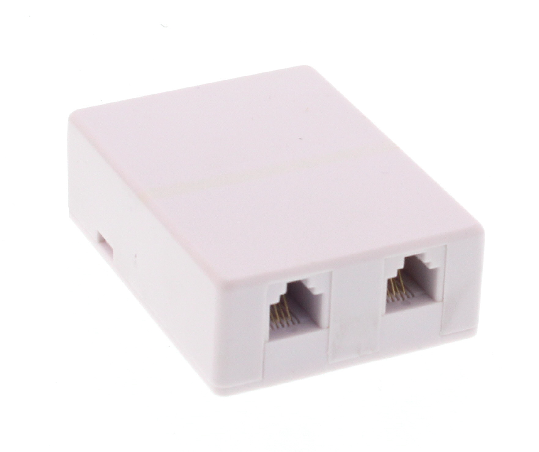 Priza telefon, dubla, aparenta, RJ11, TEL-0020