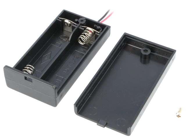 Suport baterii, 2xAA, R6, fire 150mm, capac, KEYS2490