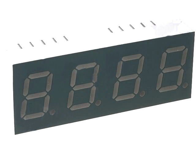 Afisaj cu LED-uri, 10mm, 4 digiti, multiplexare, AC, CA04-41EWA,  KINGBRIGHT ELECTRONIC