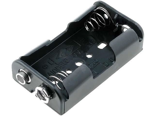 Suport baterii, 2xAA, R6, terminale 6F22, KEYS2474